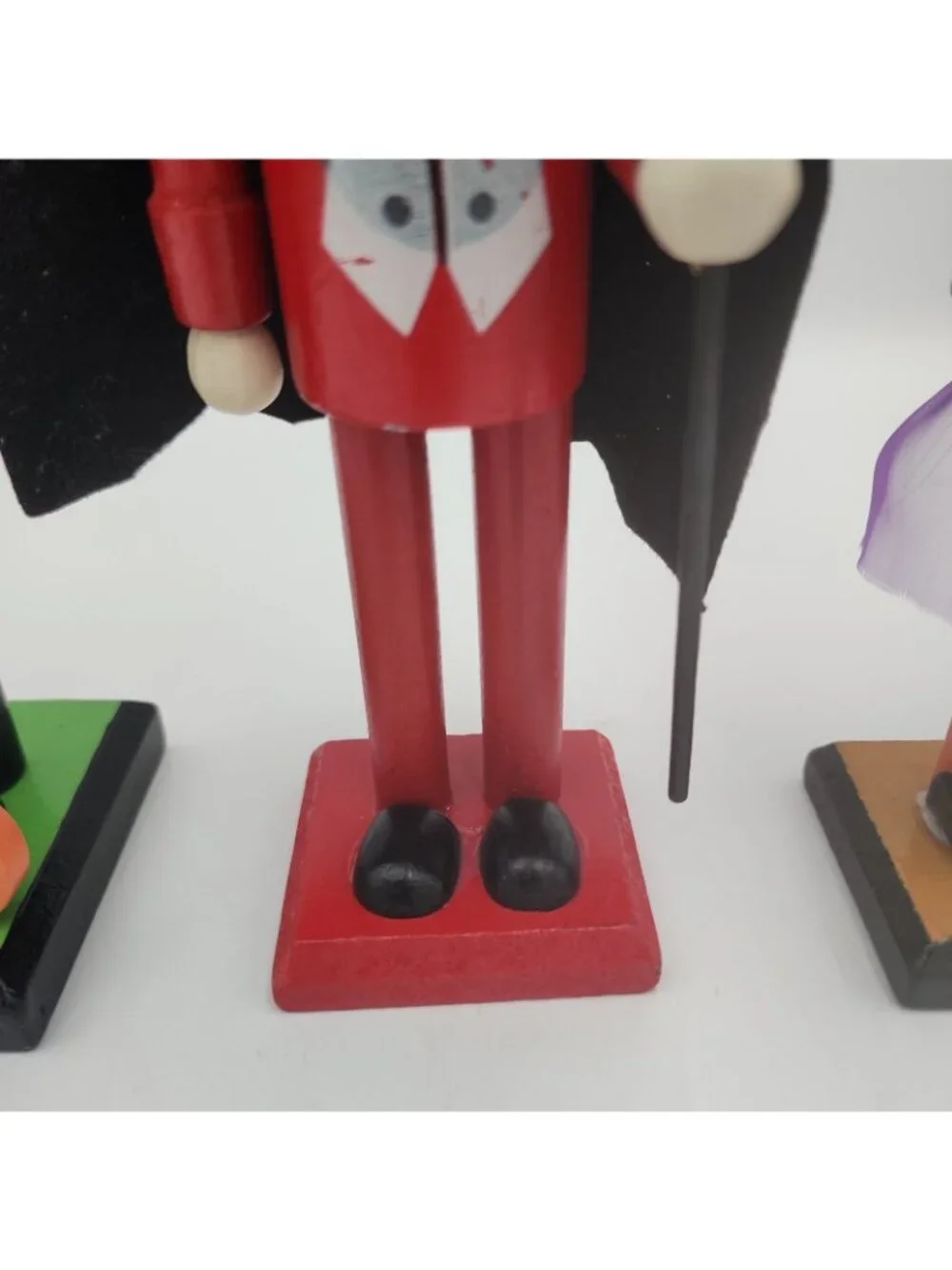 Set Of 3 Halloween Nutcracker Decor Frankenstein Dracula Witch Wooden 9